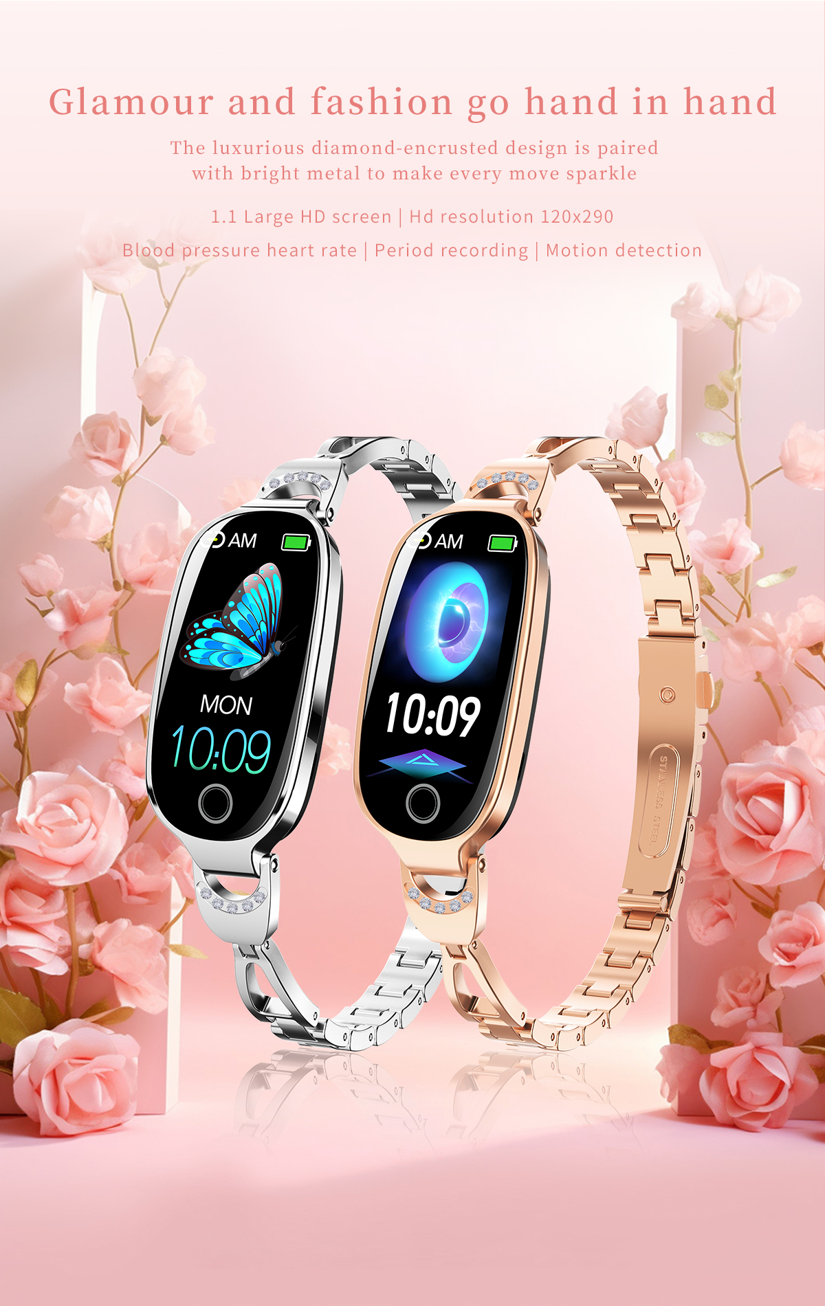 F81 Girl Heart Rate Waterproof - Breath Rate Monitor 评论和价格