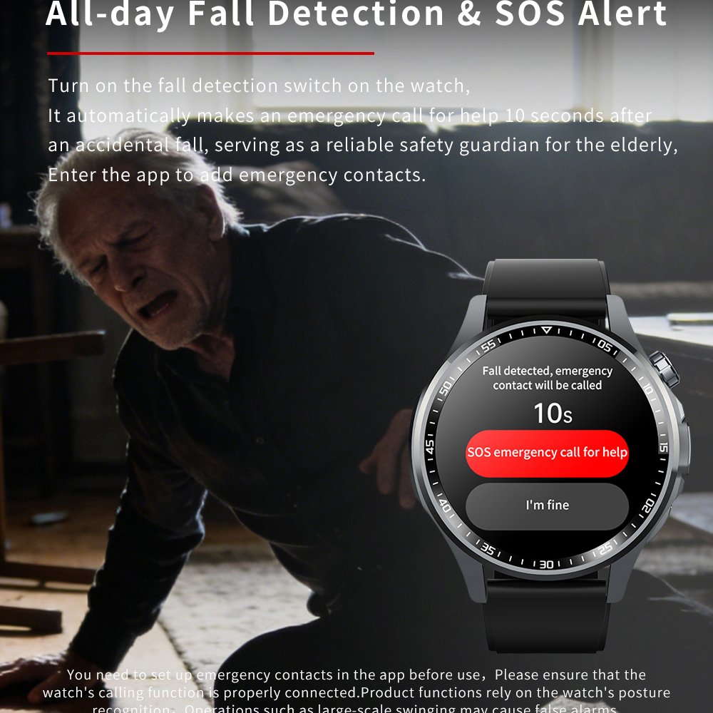 Men Smart Watch Ultra HD Scree - Fall Detection Watch 评论和价格