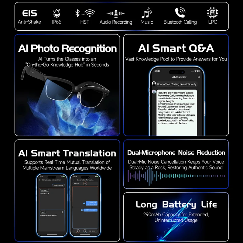 Smart Camera Glasses Photo and - Smart Glasses Lens 评论和价格