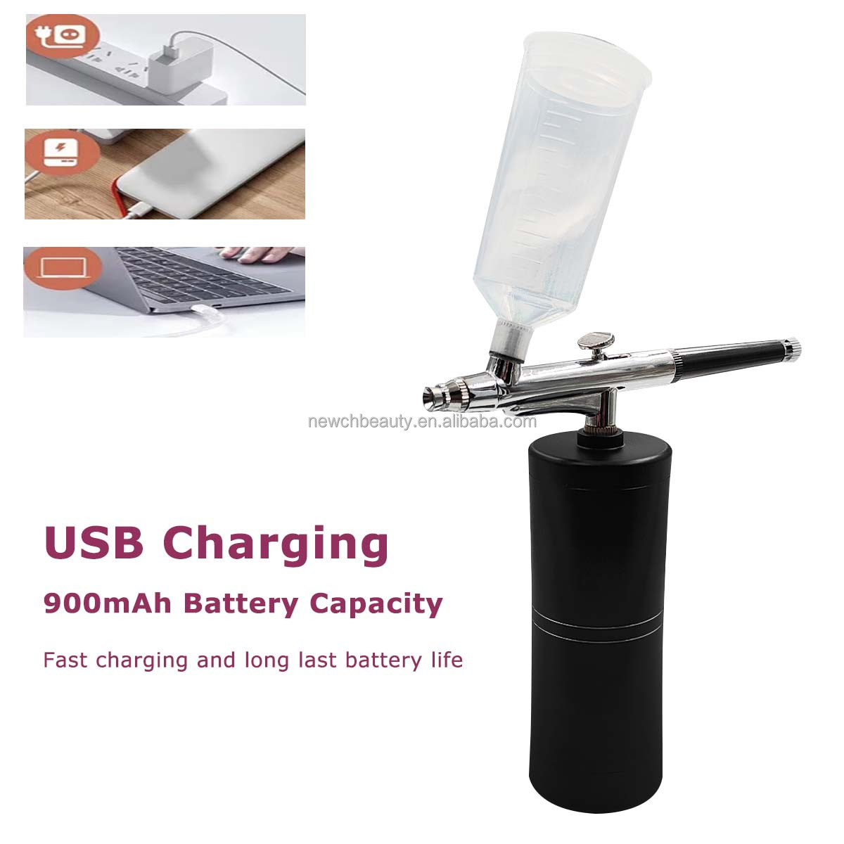 Cordless Airbrush Kit with Com - Galvanic Skin Sensor 评论和价格