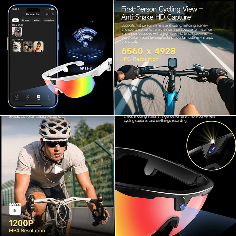 BT Cycling Sunglasses AI Voice - Smart Glasses Lens 评论和价格