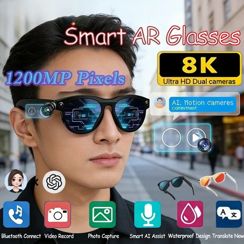 8KHD Smart AI Glasses Color Ch - Smart Glasses Lens 评论和价格