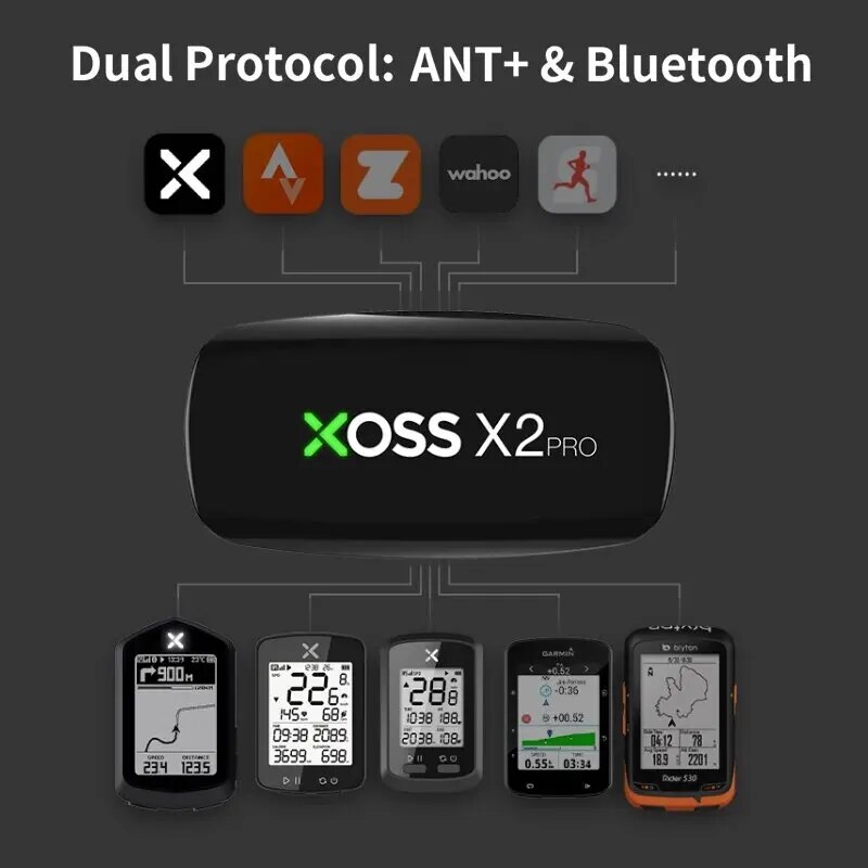 XOSS X2 Pro Chest Strap Heart  - Breath Rate Monitor 评论和价格