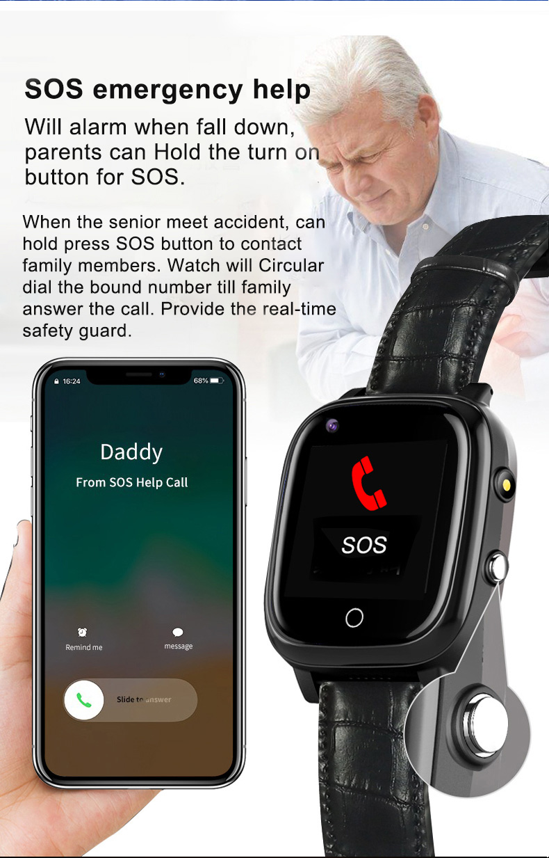 Elderly Smart Watch For Senior - Fall Detection Watch 评论和价格
