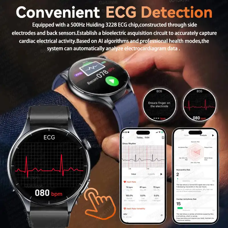 ECG Health Diagnosis Smart Wat - Fatigue Band Monitor 评论和价格