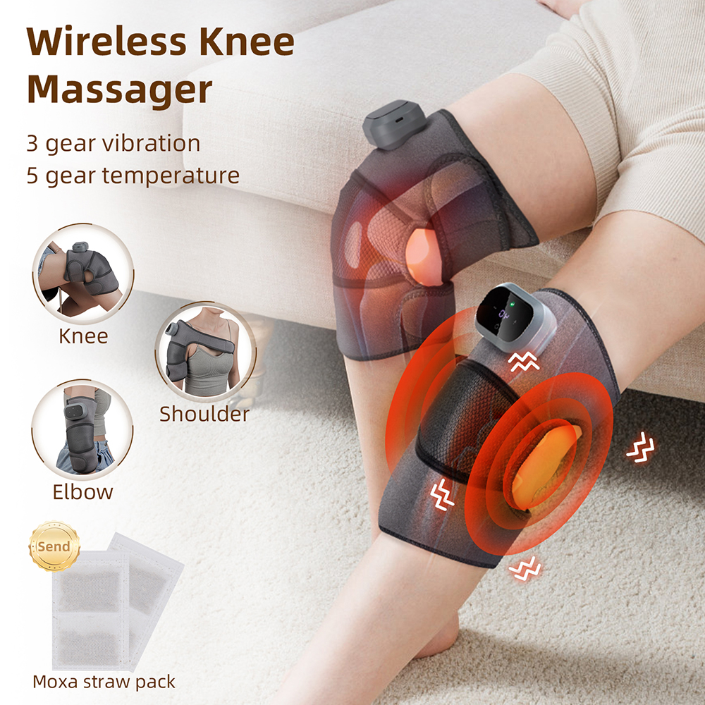 3 in 1 Cordless Heating Vibrat - Smart Knee Wrap 评论和价格